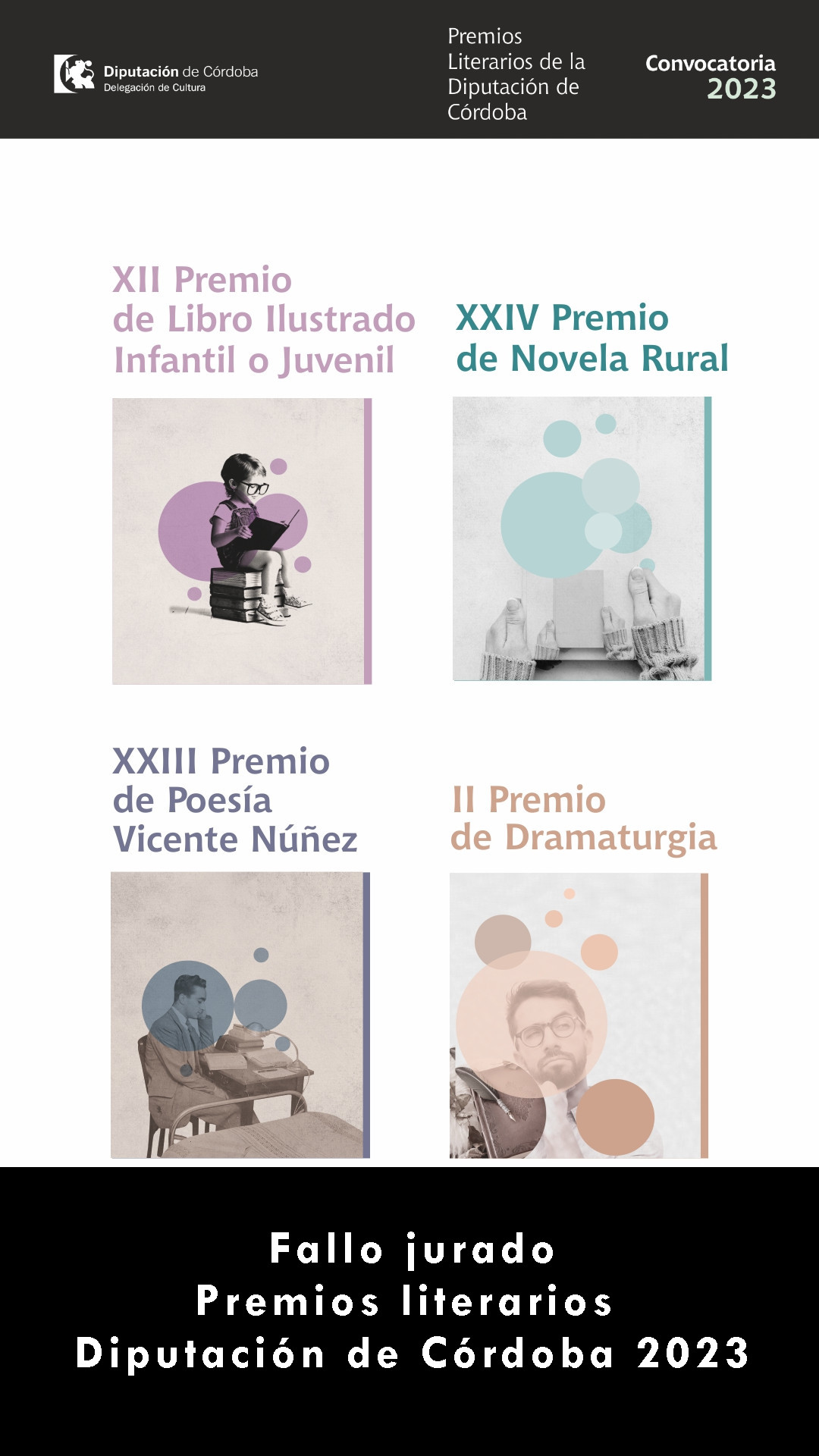 Fallo jurado de los Premios Literarios Diputación de Córdoba 2023